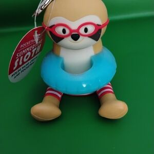 Bath & Body Works Sloth with Blue Ring and Red Glasses